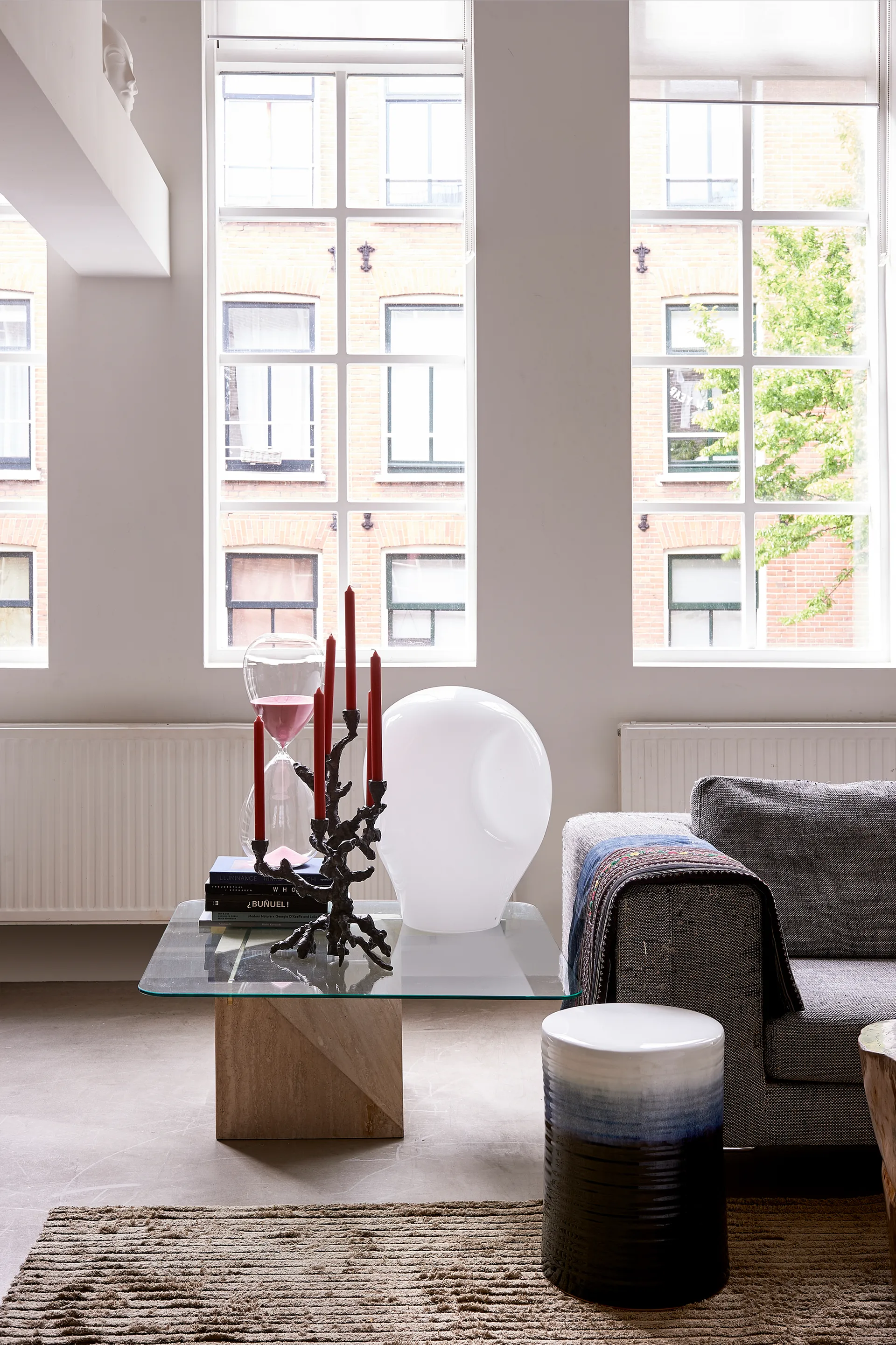 Portavelas Apple tree L 53 cm, Gris oscuro POLSPOTTEN