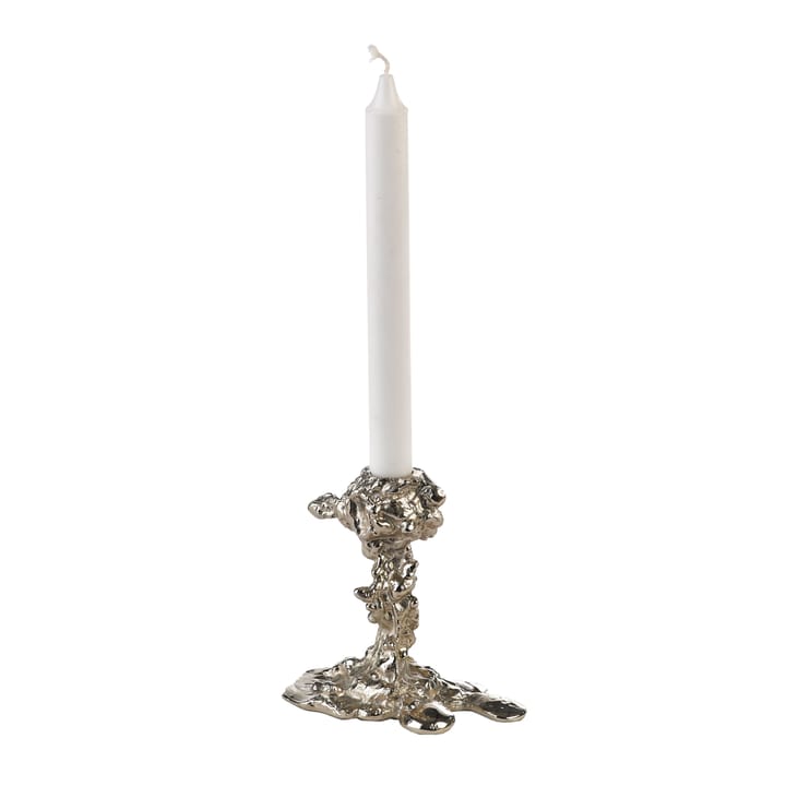 Portavelas Drip L 25 cm, Plateado POLSPOTTEN