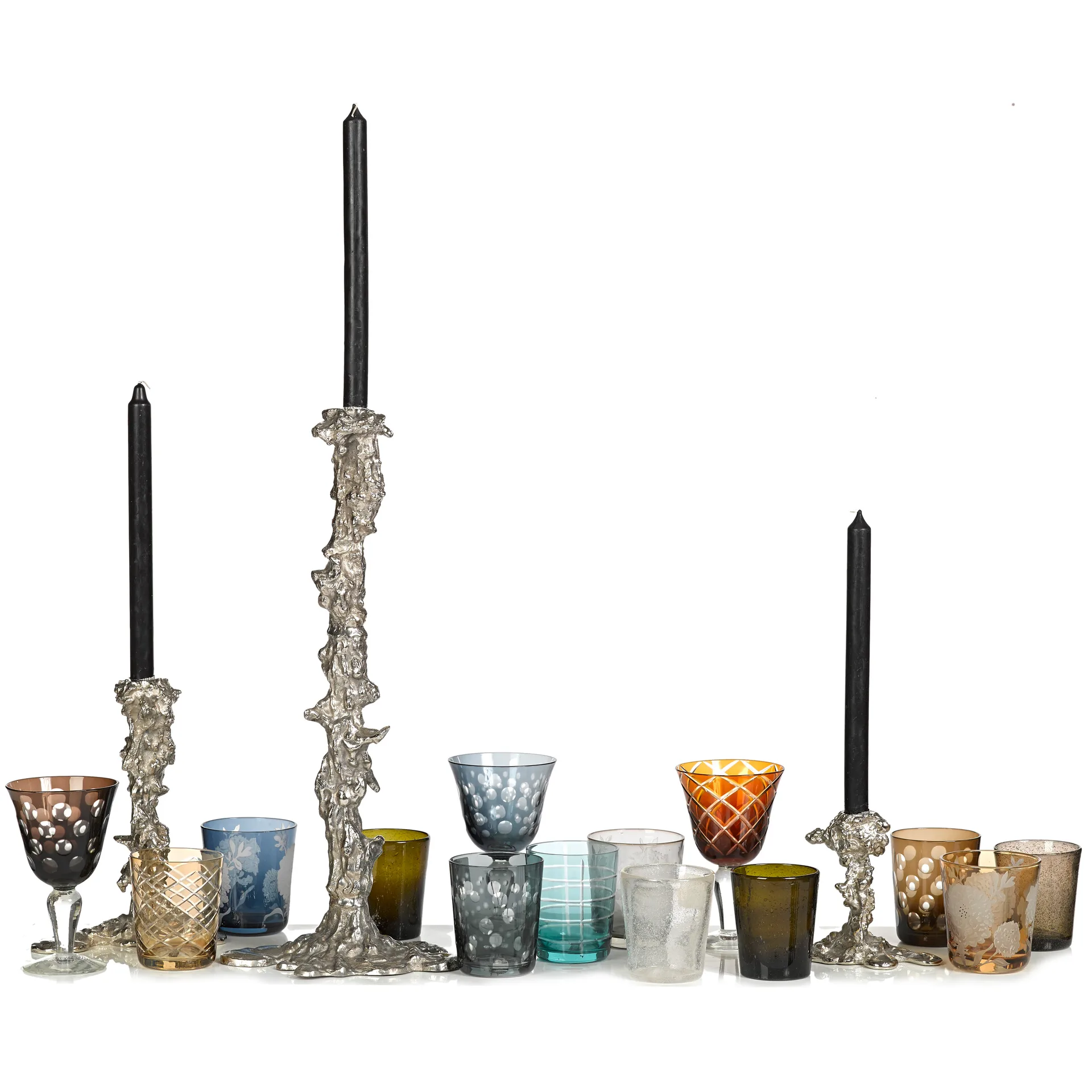 Portavelas Drip S 14 cm, Plateado POLSPOTTEN