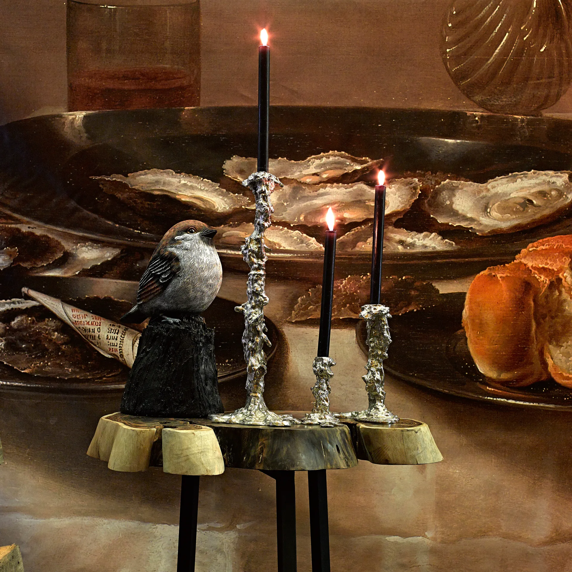 Portavelas Drip S 14 cm, Plateado POLSPOTTEN