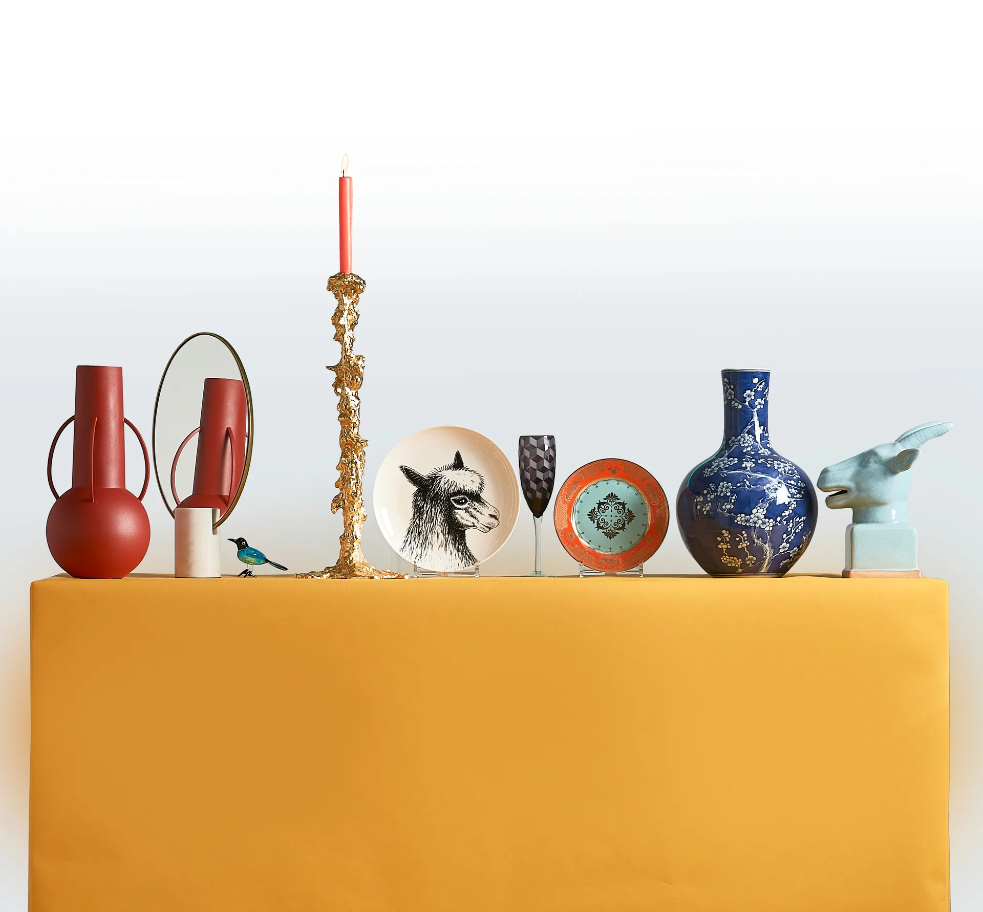 Portavelas Drip XXL 50 cm, Dorado POLSPOTTEN