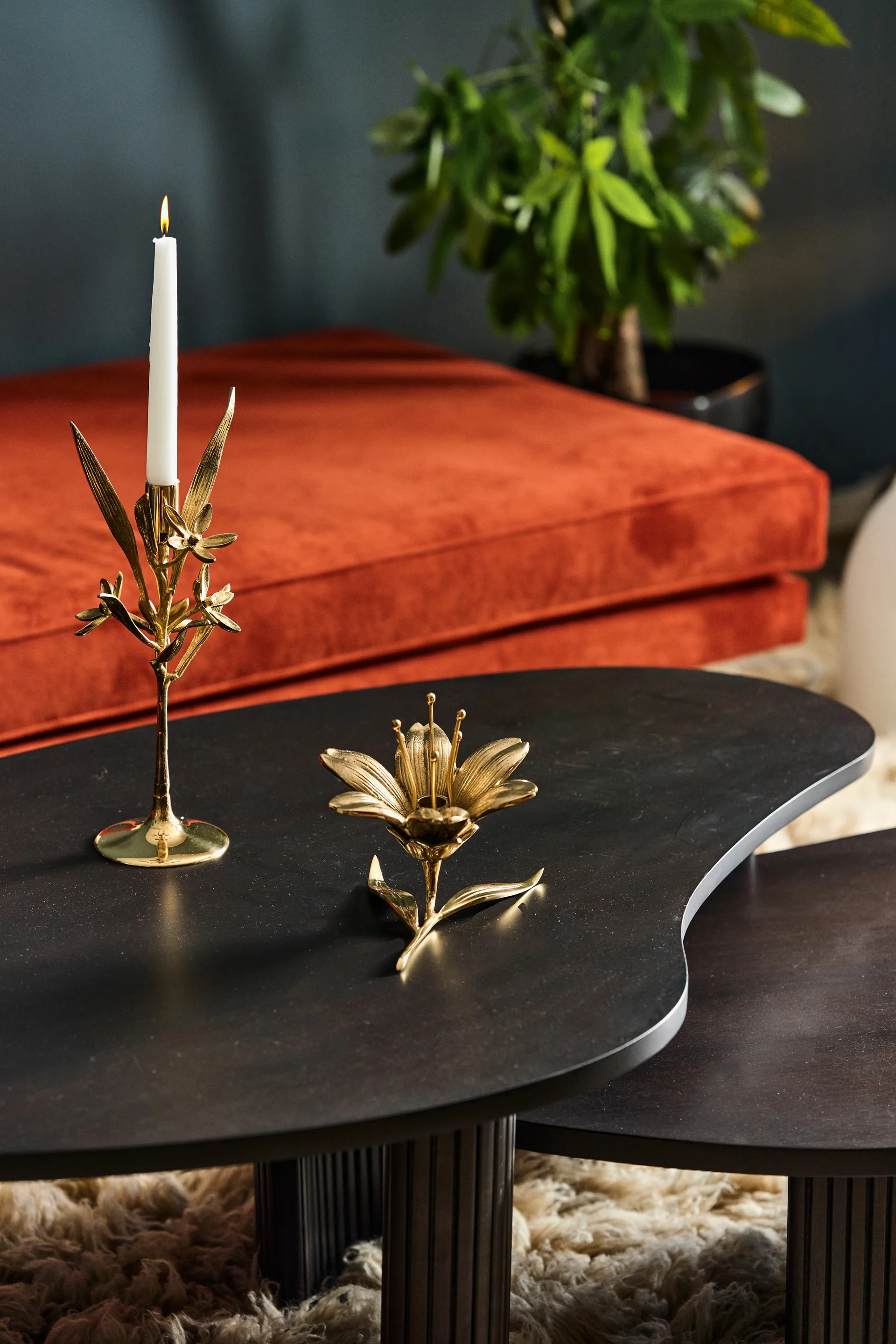 Portavelas Lilly 15 cm, Dorado POLSPOTTEN