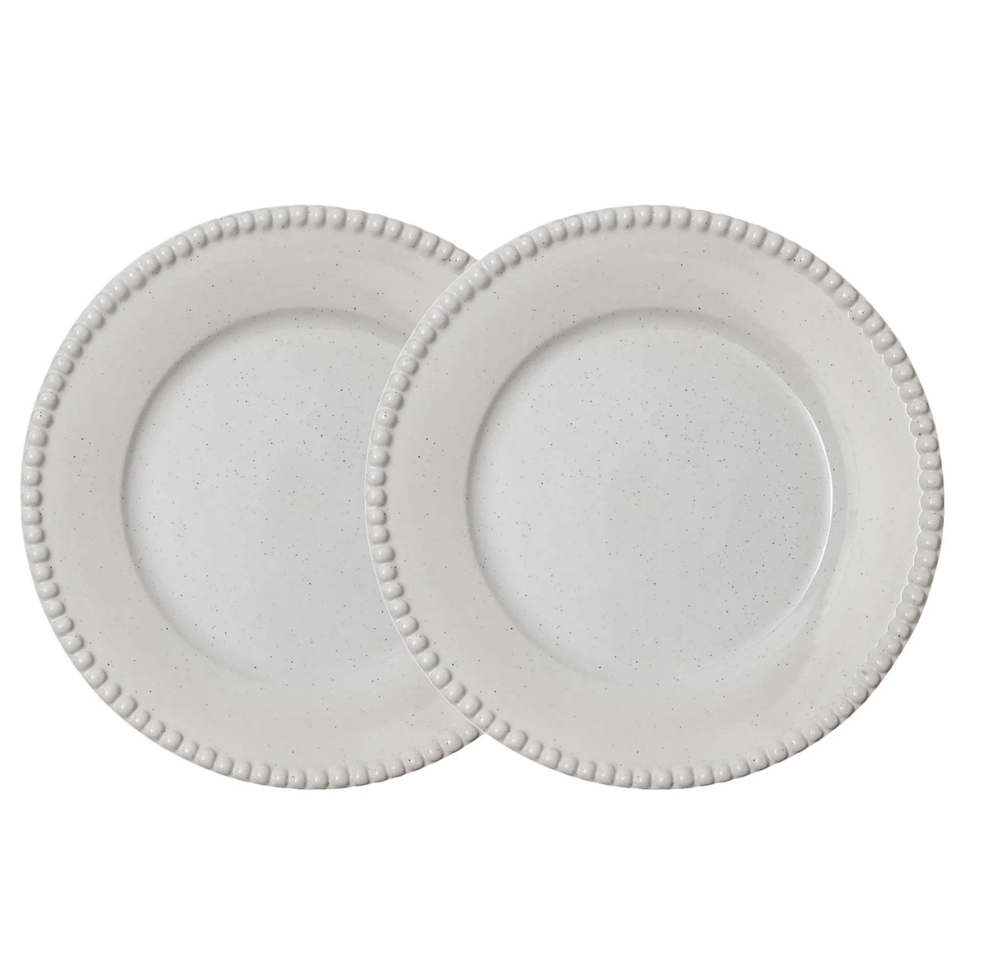 2 Platos de mesa Daria Ø28 cm, Cotton white shiny PotteryJo
