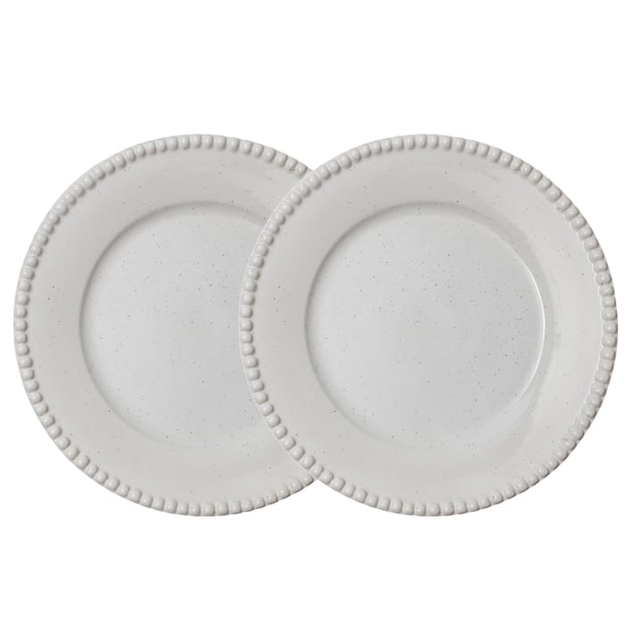 2 Platos de mesa Daria Ø28 cm - Cotton white shiny - PotteryJo