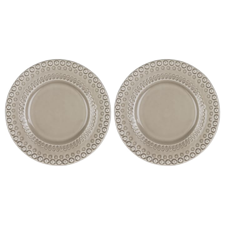 2 Platos de postre Daisy Ø22 cm - Greige (beige) - PotteryJo