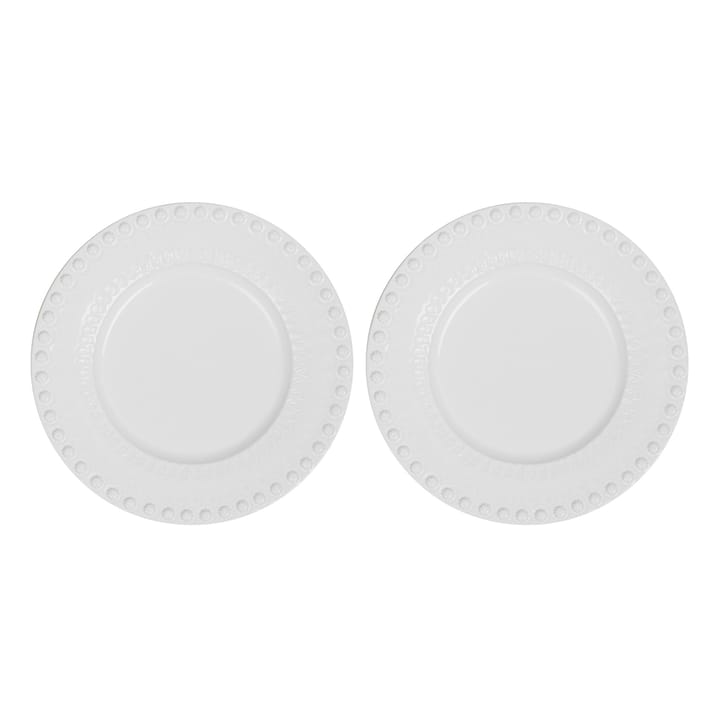 2 Platos de postre Daisy Ø22 cm - White (blanco) - PotteryJo