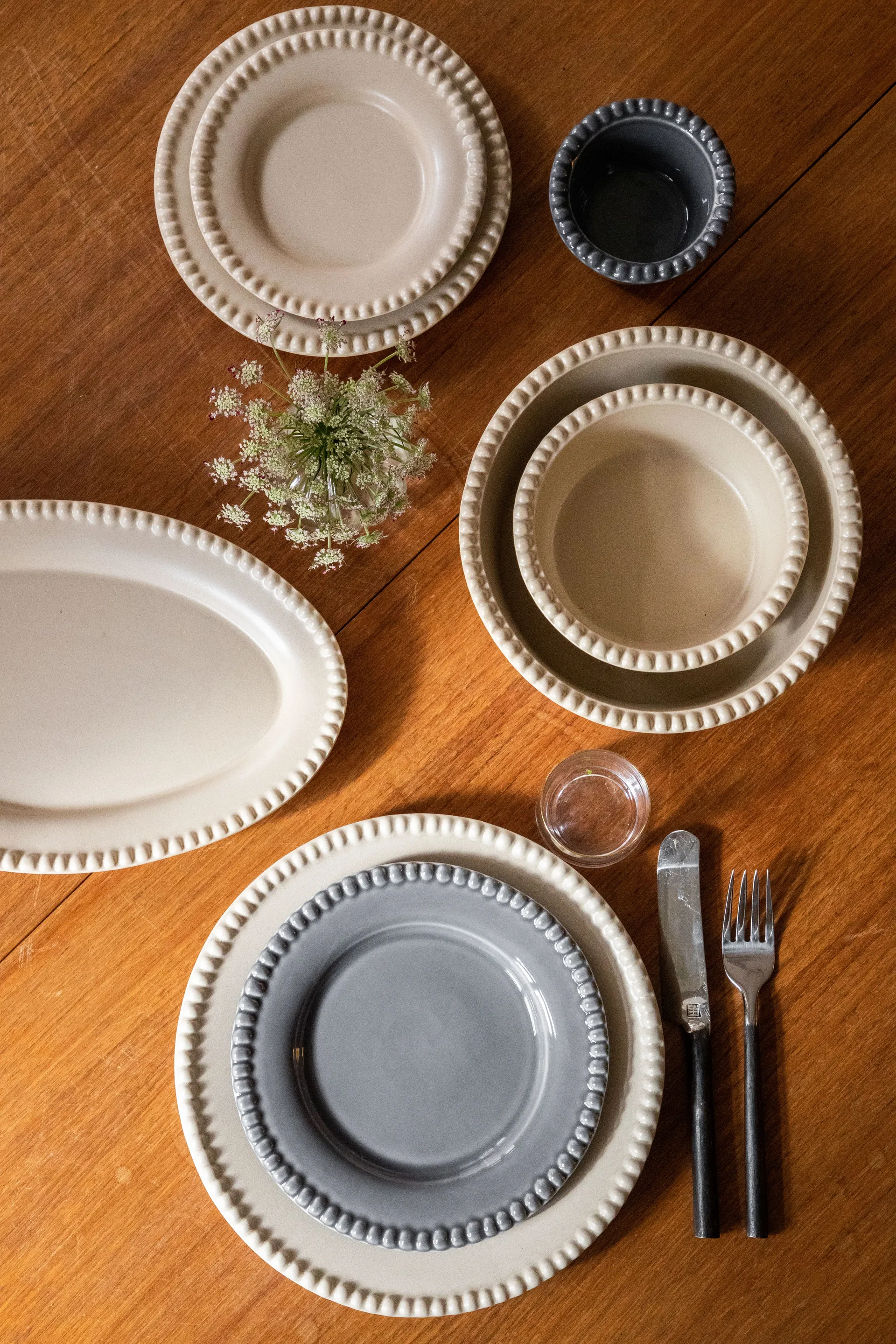 2 Platos de postre Daria Ø22 cm, Clean grey PotteryJo