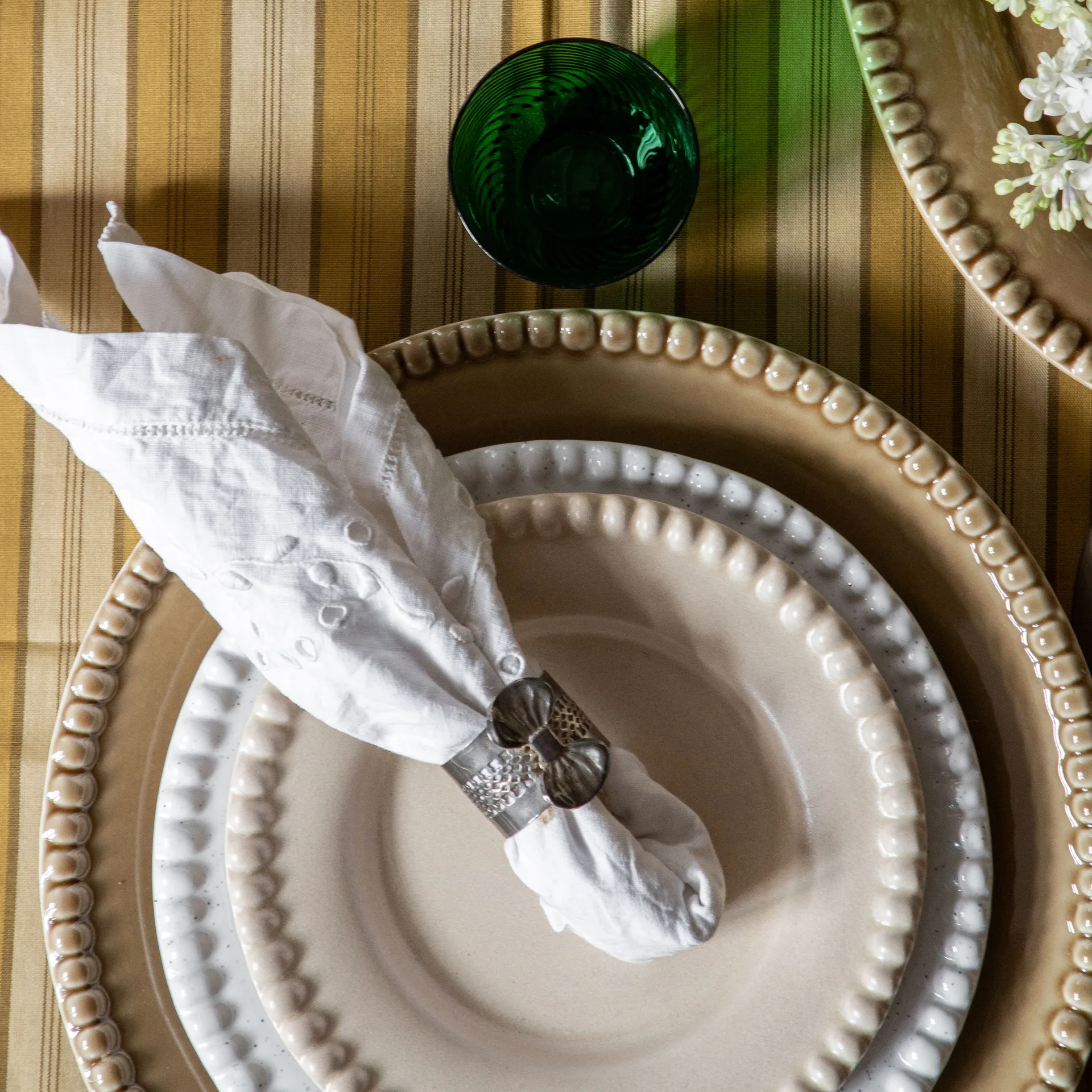 2 Platos de postre Daria Ø22 cm, Cotton white shiny PotteryJo