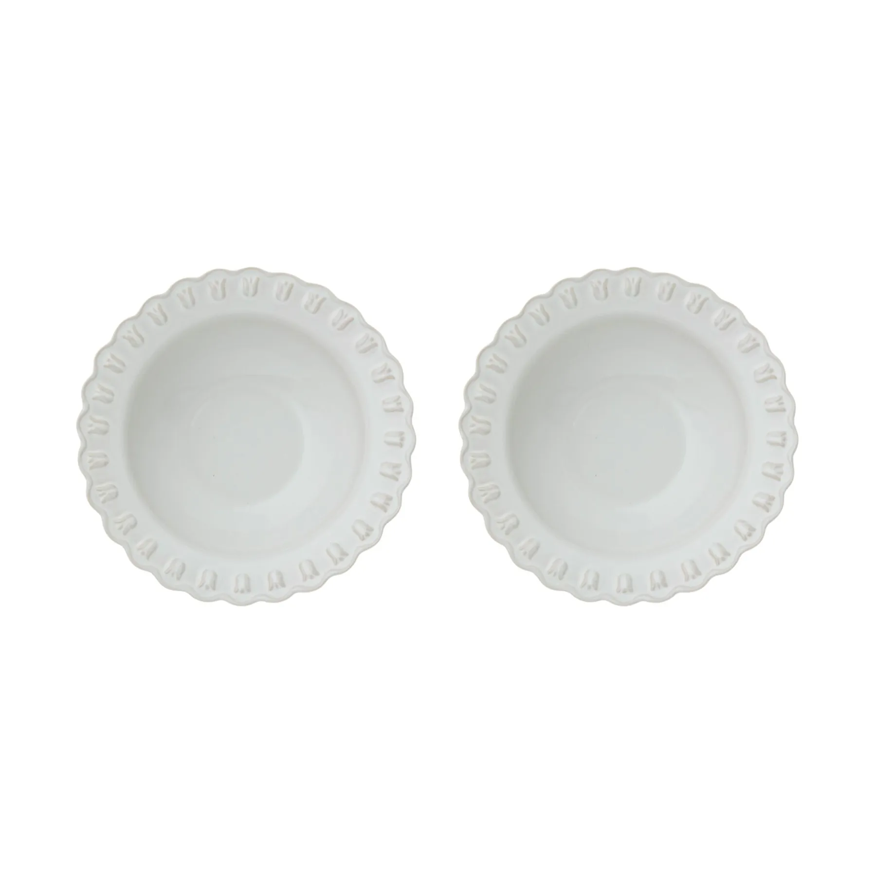 2 Platos hondos Tulipa Ø23 cm, White PotteryJo