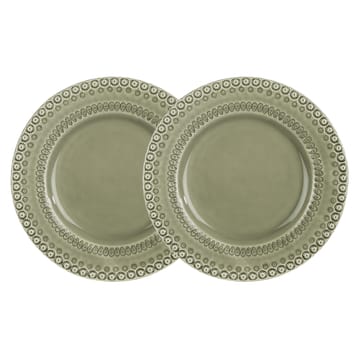 2 Platos llanos Daisy Ø 29 cm - Faded army (verde) - PotteryJo