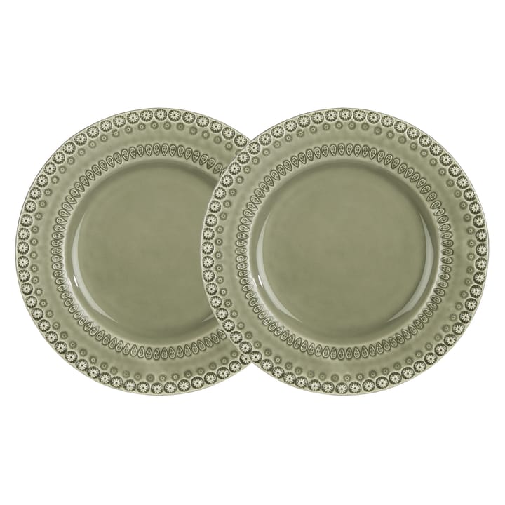 2 Platos llanos Daisy Ø 29 cm, Faded army (verde) PotteryJo