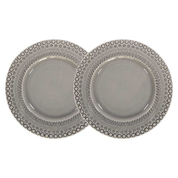 2 Platos llanos Daisy Ø 29 cm, Soft grey (gris) PotteryJo