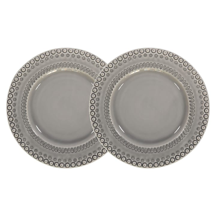 2 Platos llanos Daisy Ø 29 cm - Soft grey (gris) - PotteryJo