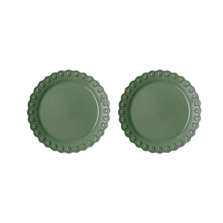 2 Platos Tulipa Ø26 cm - Verona green - PotteryJo