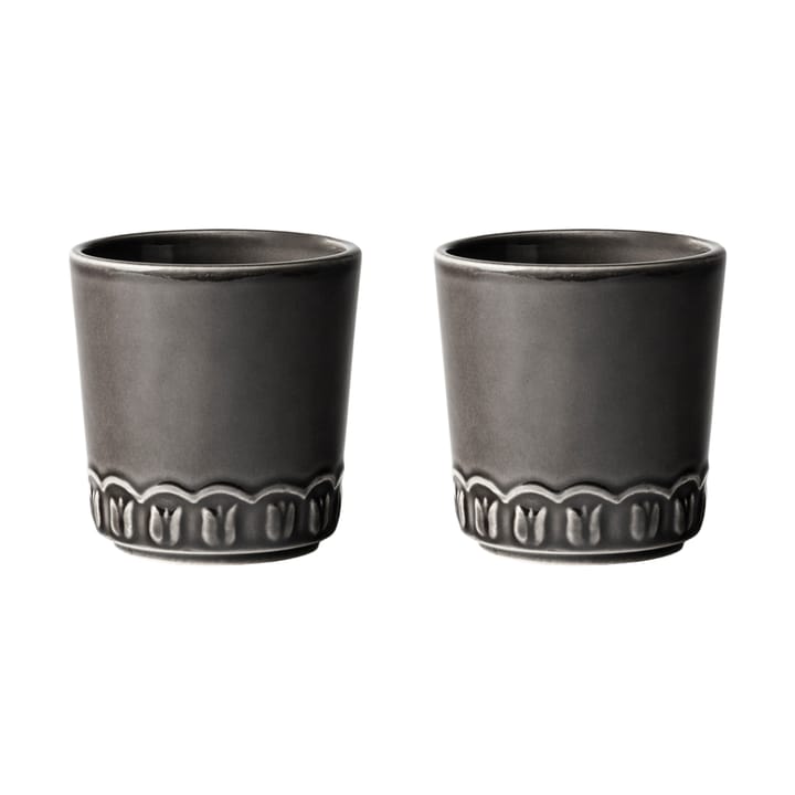 2 Tazas Tulipa 20 cl - Almost black - PotteryJo