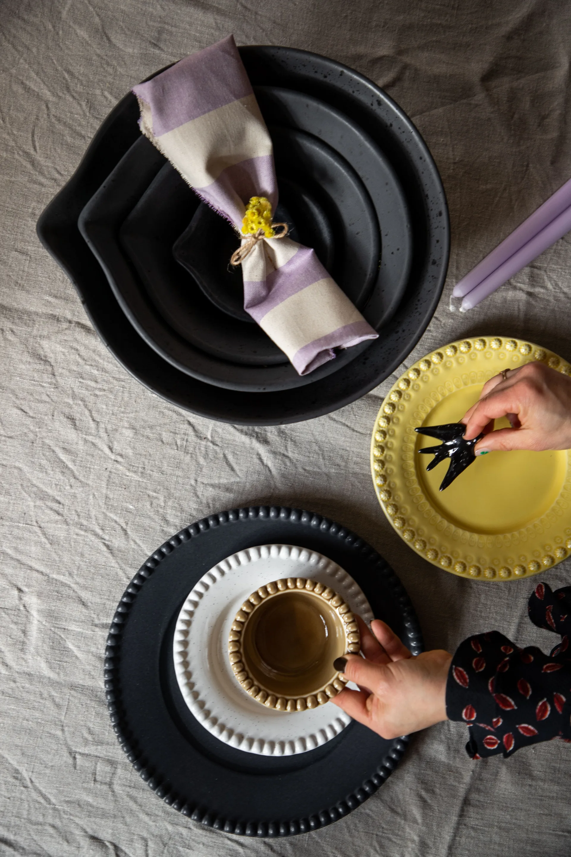 Bol mezclador Peep 27 cm, matt black PotteryJo