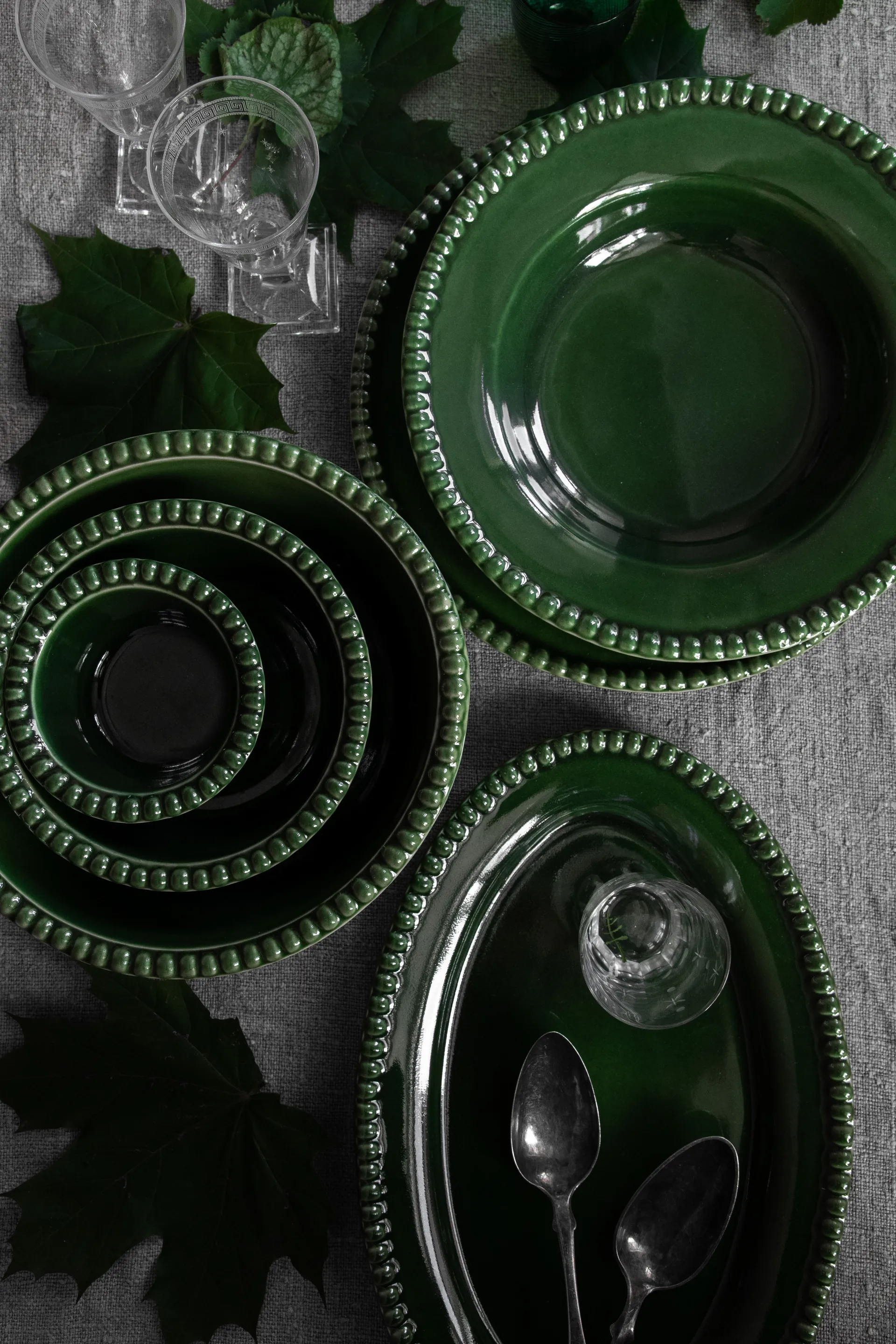 Fuente de servir Daria 35 cm gres, Moss PotteryJo