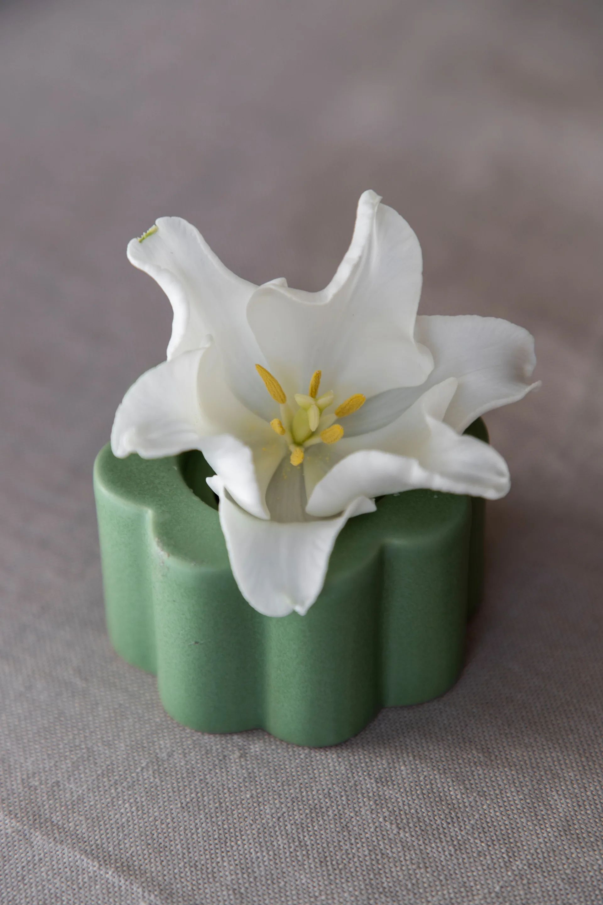 Jarrón/Candelabro Birgit 5 cm, Olive PotteryJo