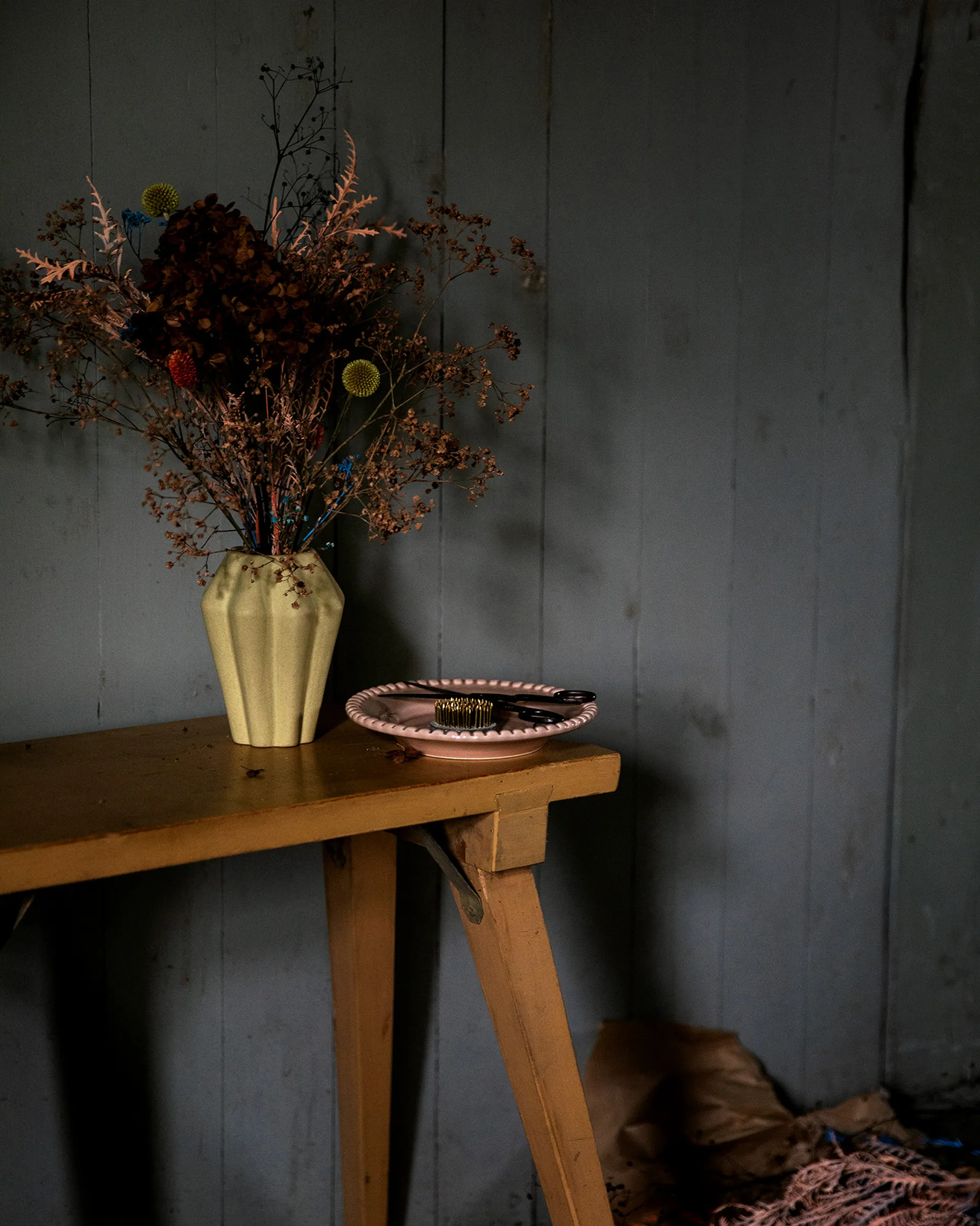 Jarrón/Portavelas Birgit 14 cm, Pale Yellow PotteryJo