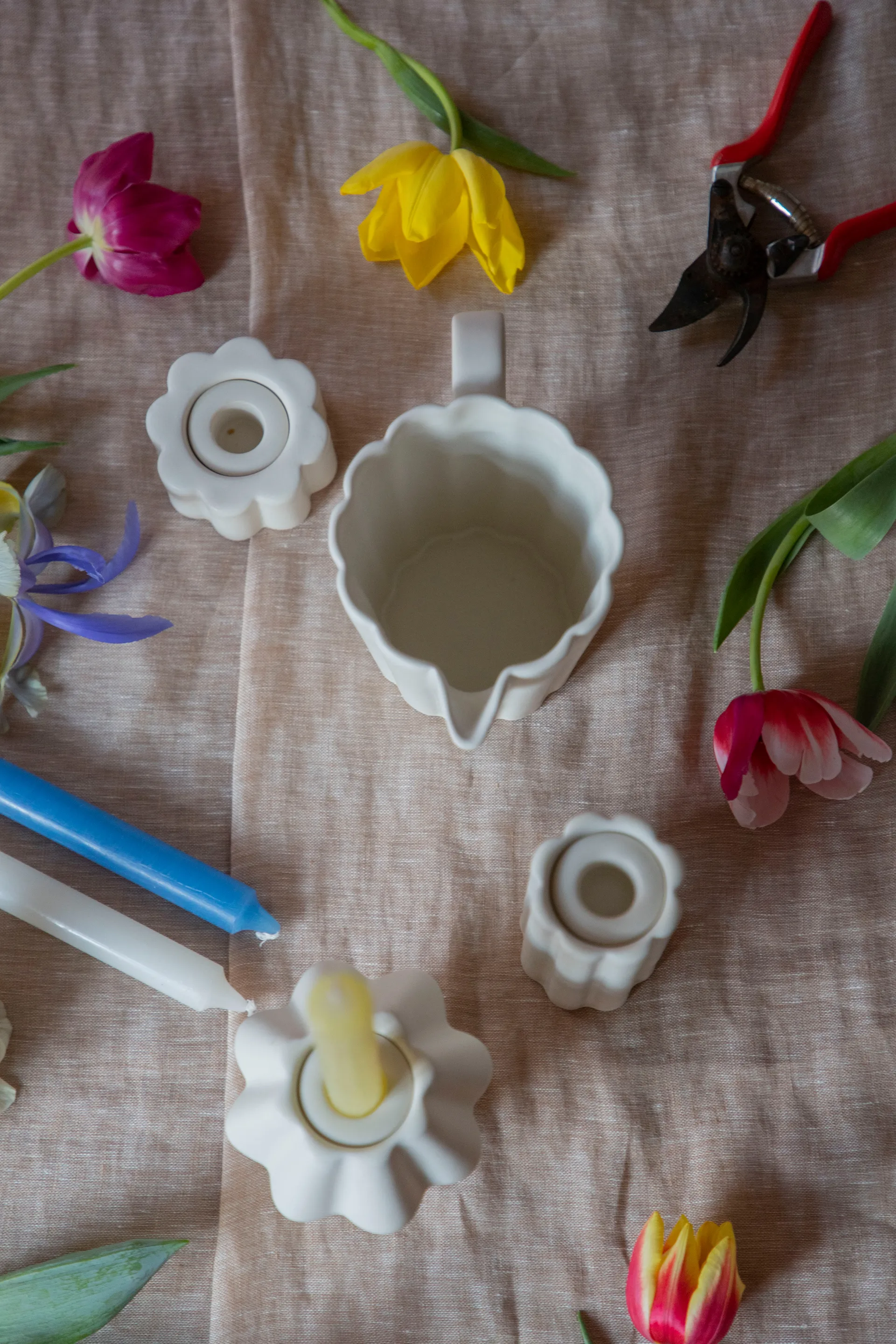 Jarrón/Portavelas Birgit 14 cm, Shell PotteryJo