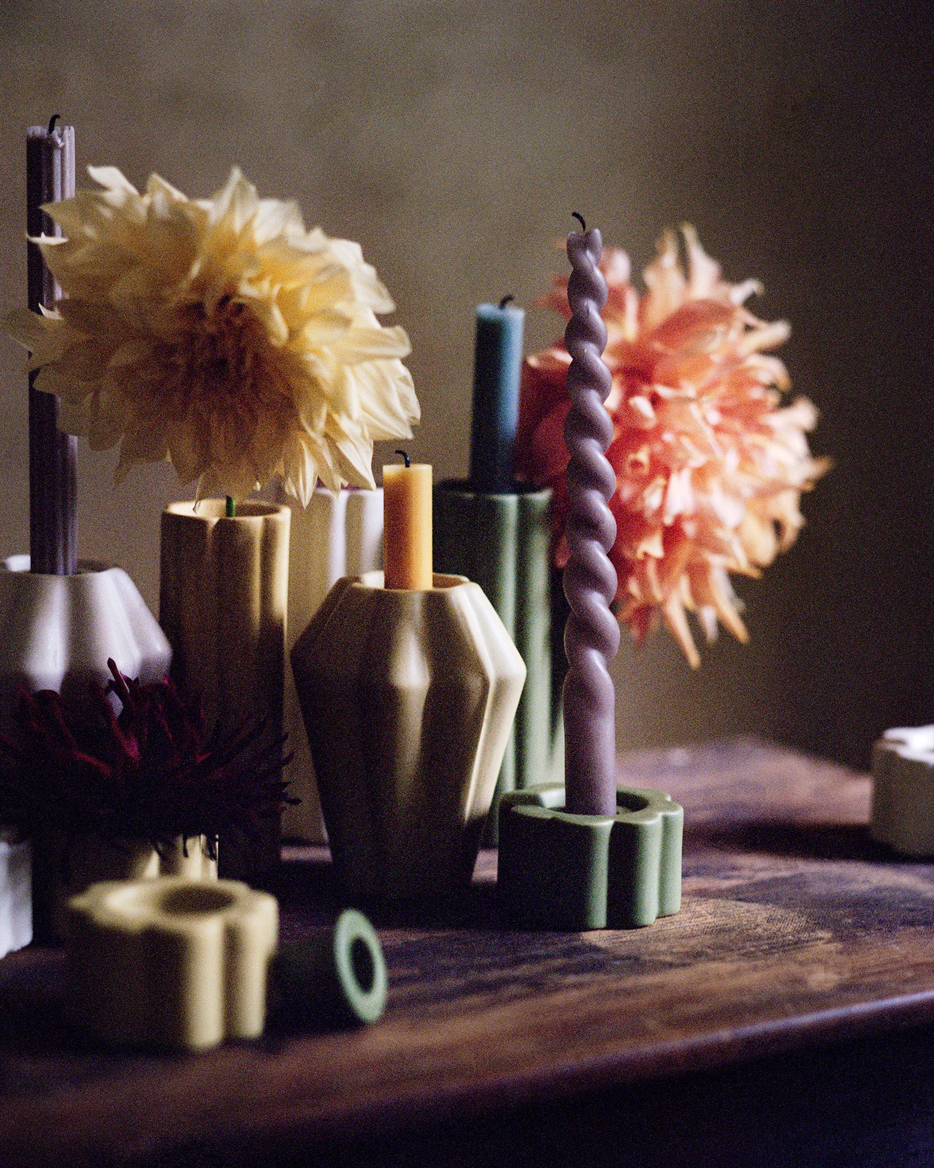 Jarrón/Portavelas Birgit 17 cm, Pale Yellow PotteryJo