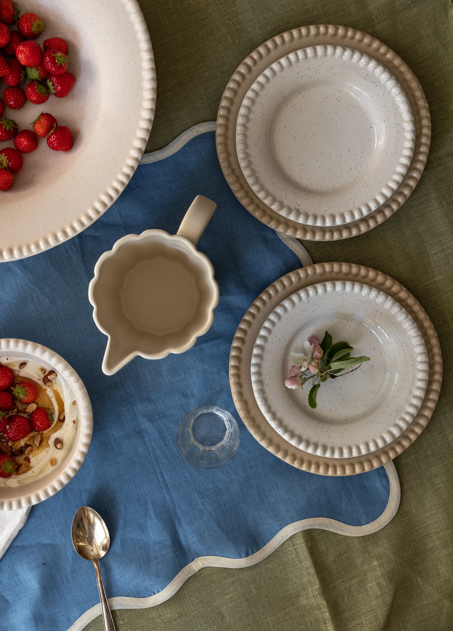 Plato de pasta Daria Ø35 cm, Cotton white matte PotteryJo