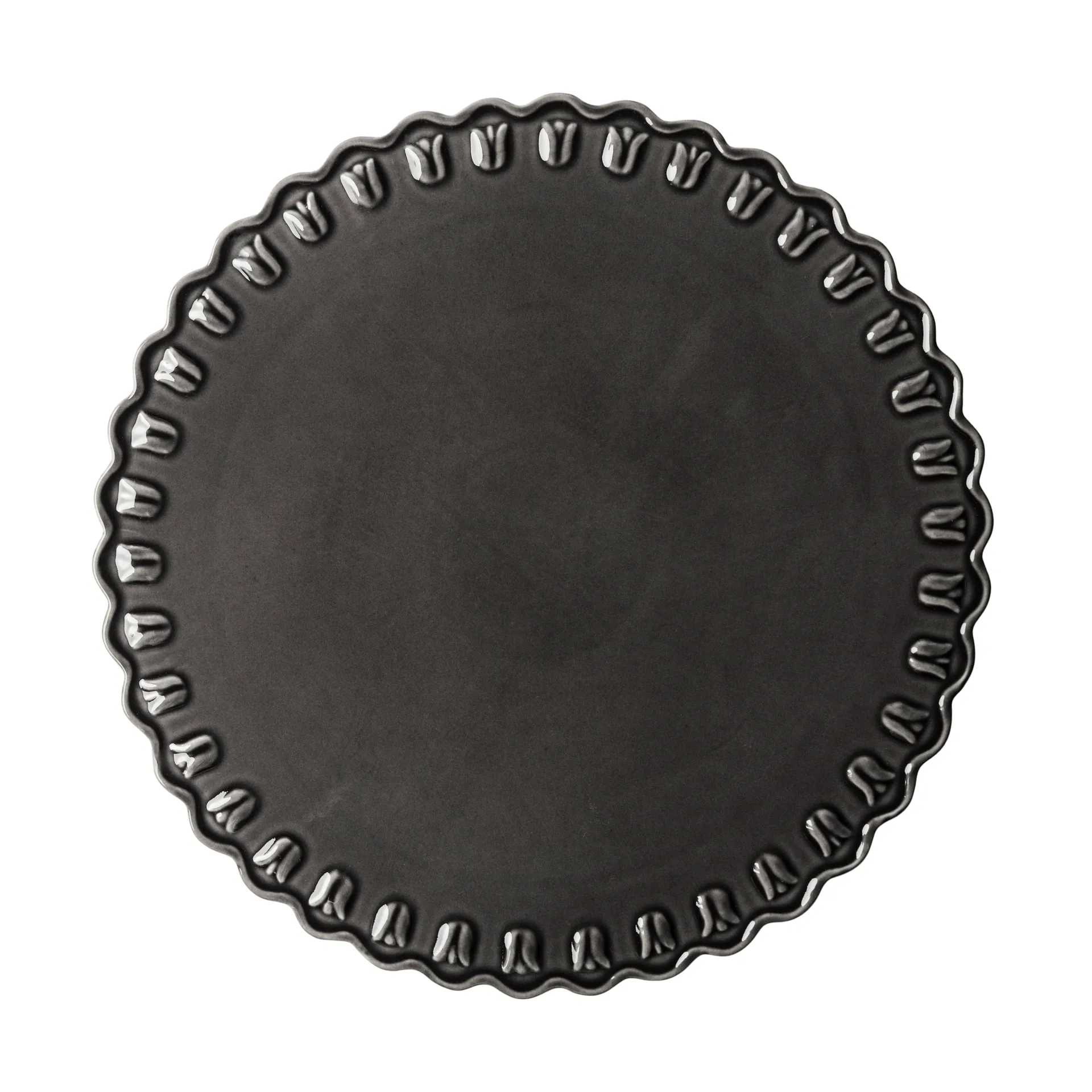 Plato de tarta Tulipa Ø30 cm, Almost black PotteryJo