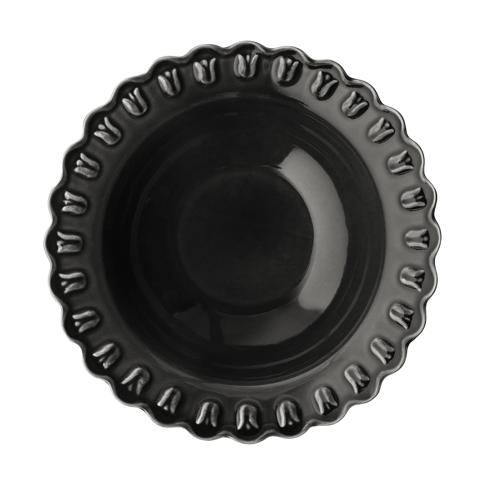 Plato hondo Tulipa small Ø17 cm, 2-pack, Almost black PotteryJo