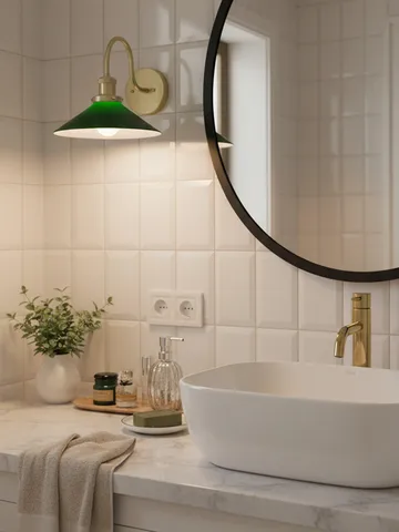 Aplique de pared August - Verde-latón - PR Home