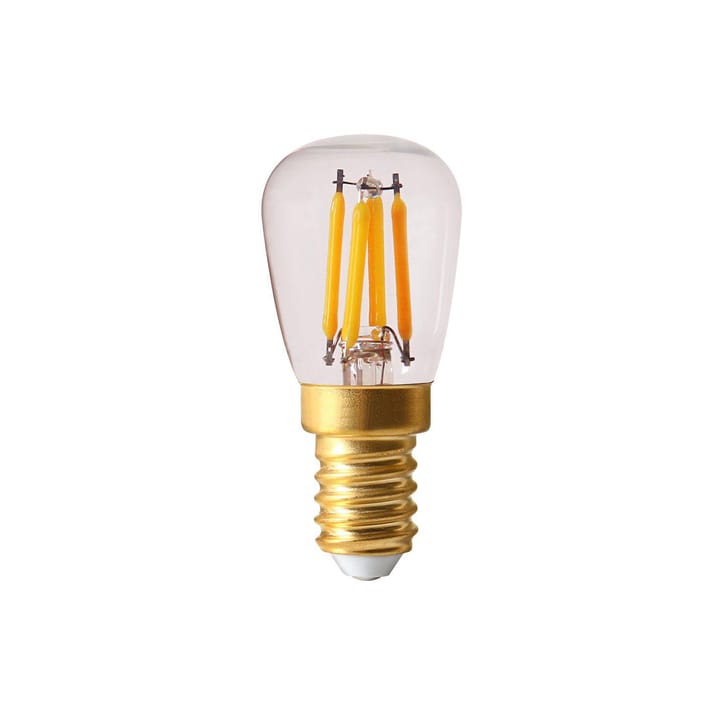 Bombilla E14 Elect LED filamento pera - transparente - PR Home