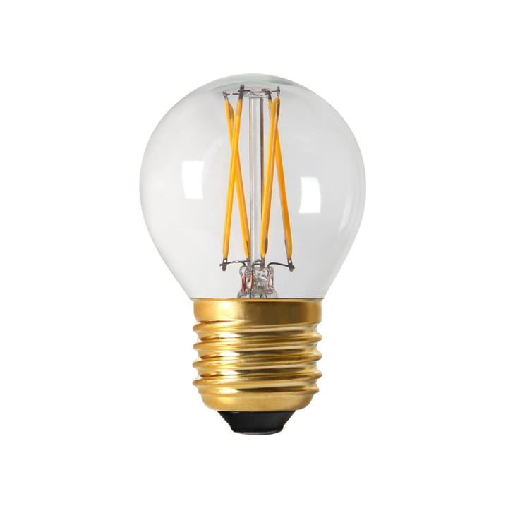 Bombilla E27 Elect LED filamento redonda - trasnparente - PR Home