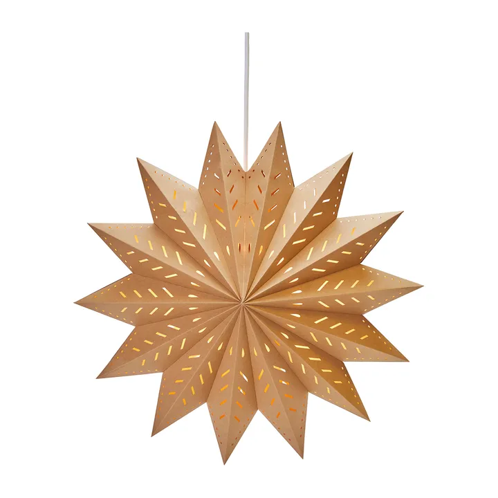Estrella de adviento Alfa marrón - Marrón, 50 cm - PR Home