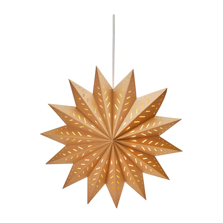 Estrella de adviento Alfa marrón - Marrón, 60 cm - PR Home