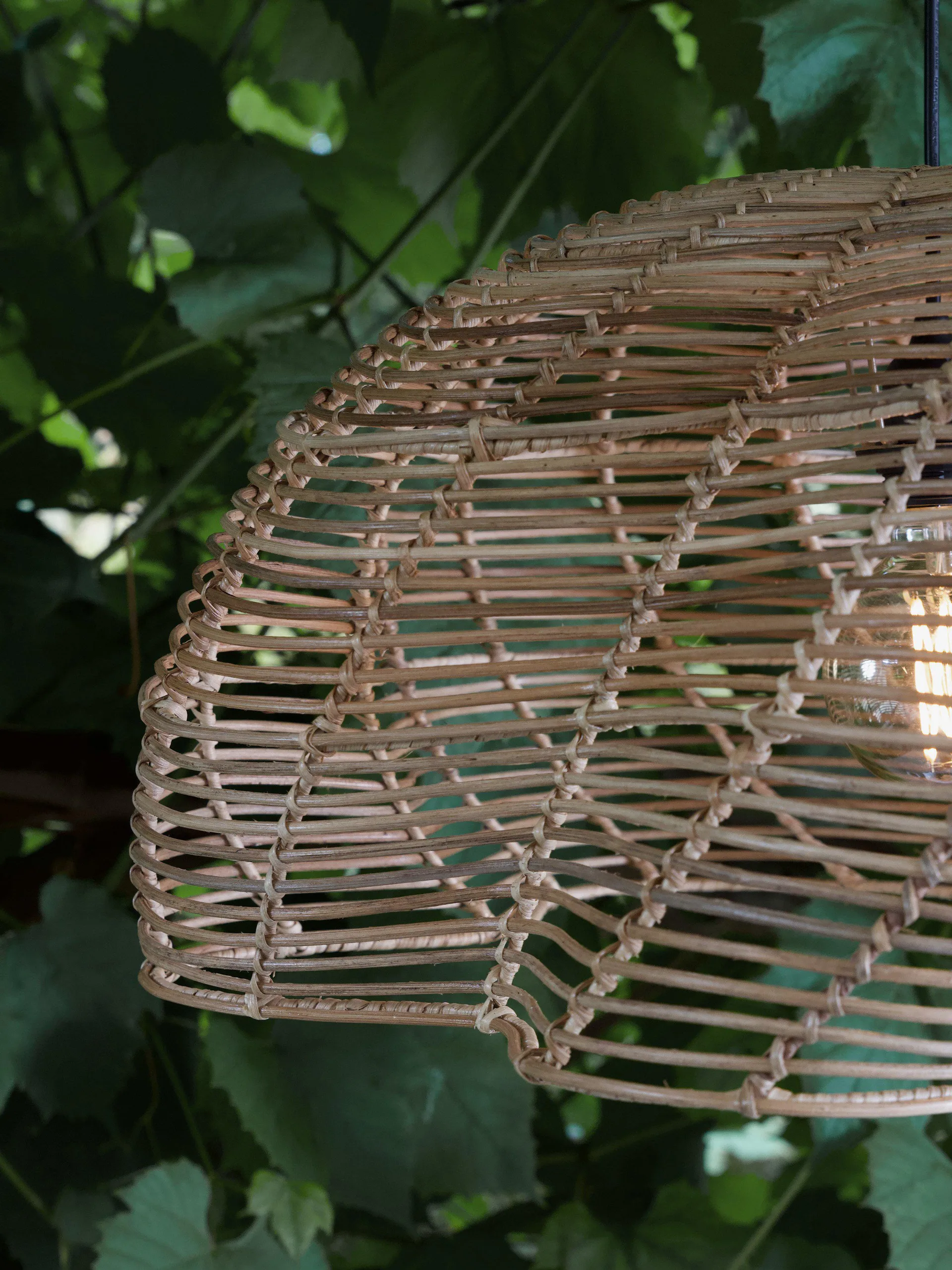 Lámpara colgante Mayla para exterior, Natural, Ø53 × 32 cm PR Home