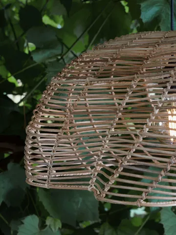 Lámpara colgante Mayla para exterior - Natural, Ø53 × 32 cm - PR Home