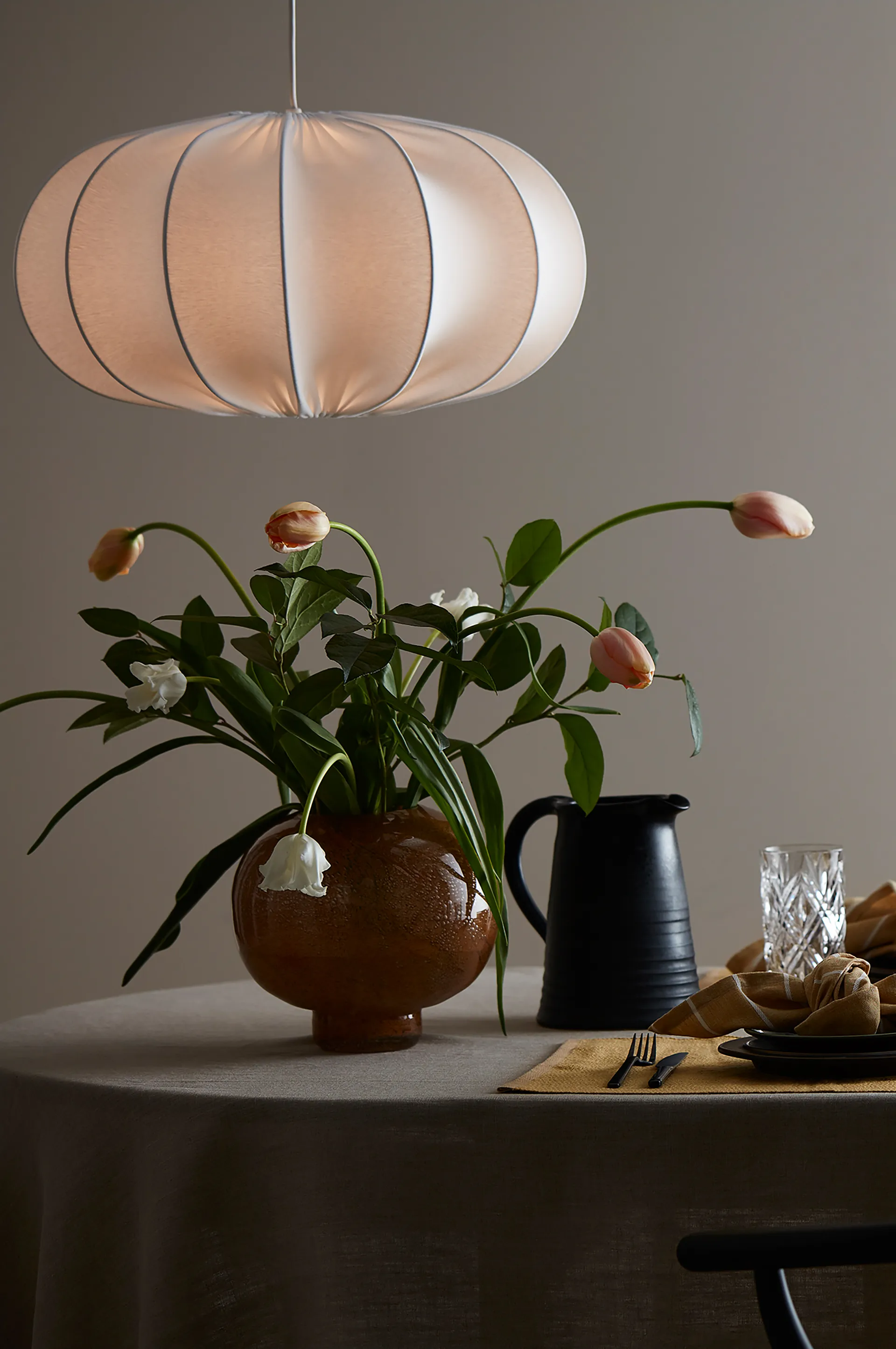 Pantalla de lámpara Dalia 50 cm, blanco PR Home