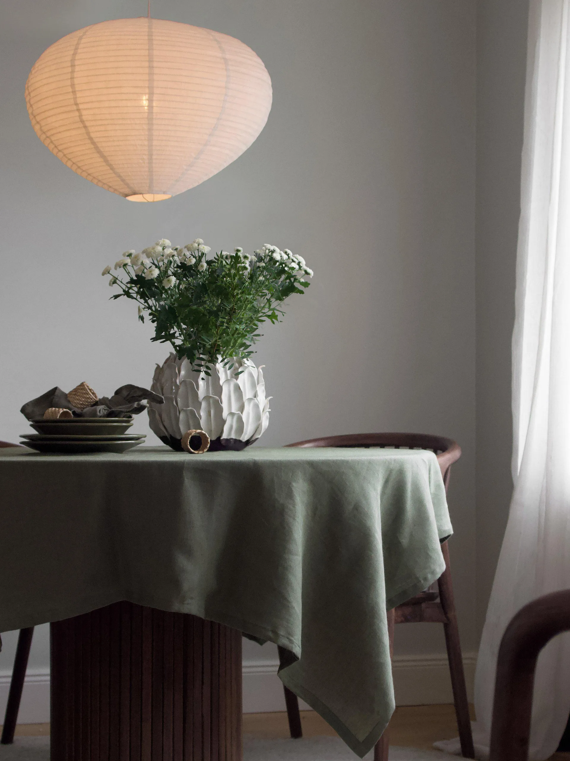 Pantalla Verona, Blanco, Ø55 × 40 cm PR Home