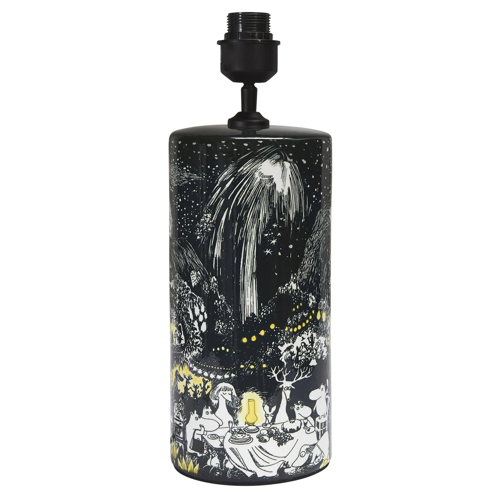 Pie de lámpara Moomin The Family 43 cm, negro PR Home