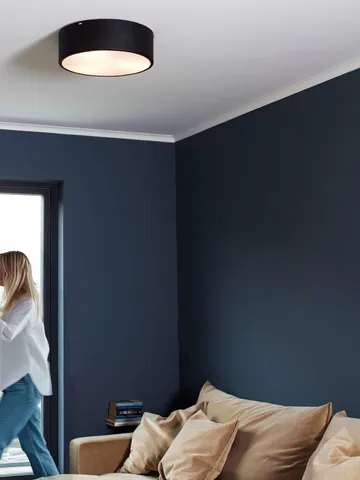 Plafón Colmar  - Negro, Ø41 × 13 cm - PR Home