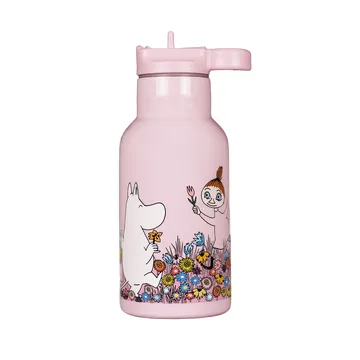 Botella de agua Moomin Meadow 34 cl - Rosa - Rätt Start