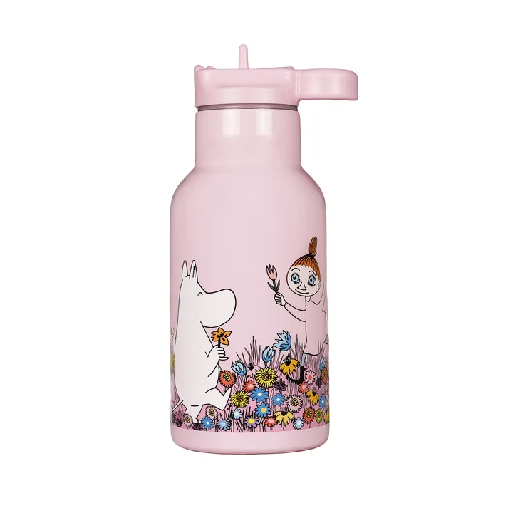 Botella de agua Moomin Meadow 34 cl - Rosa - Rätt Start