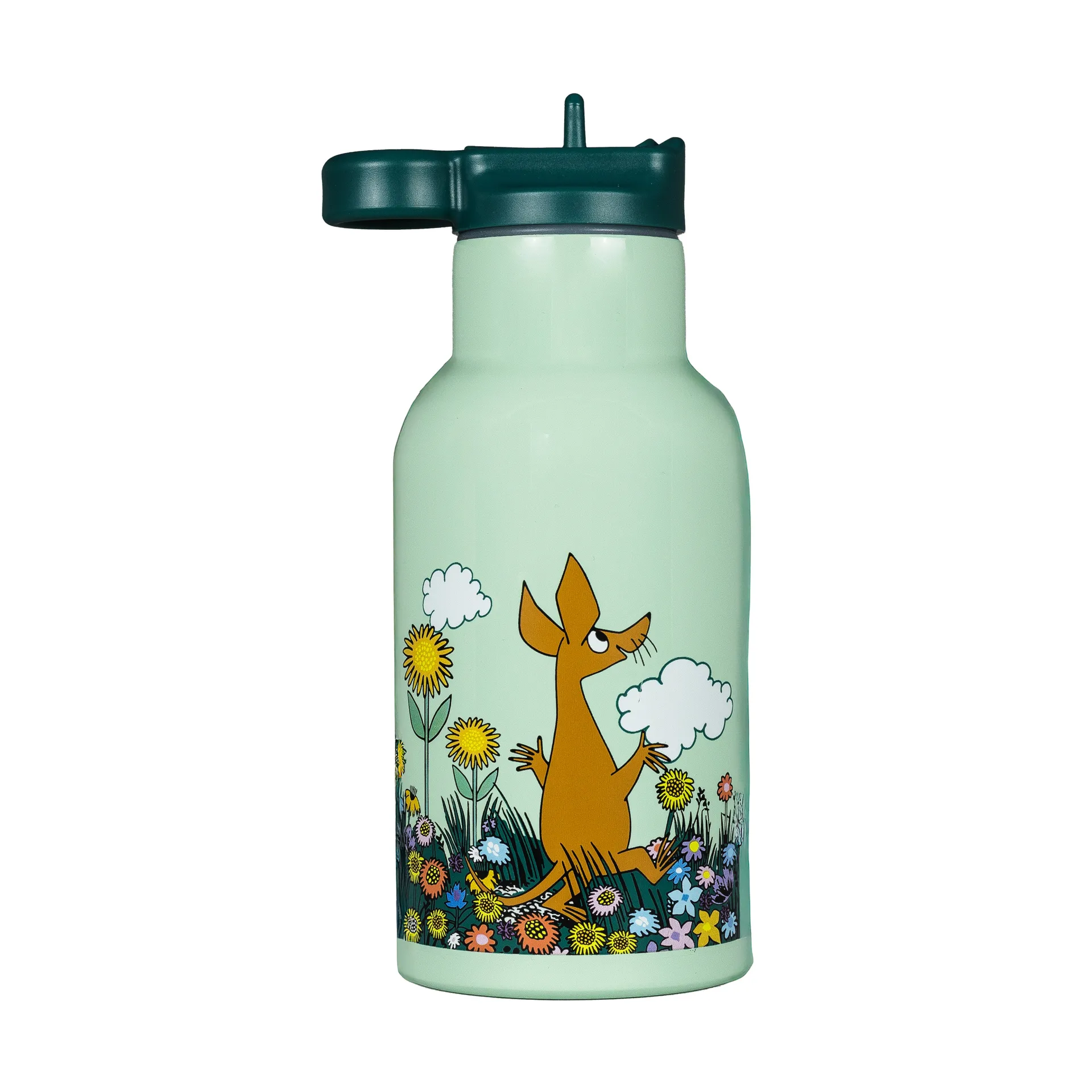 Botella de agua Moomin Meadow 34 cl, Verde Rätt Start