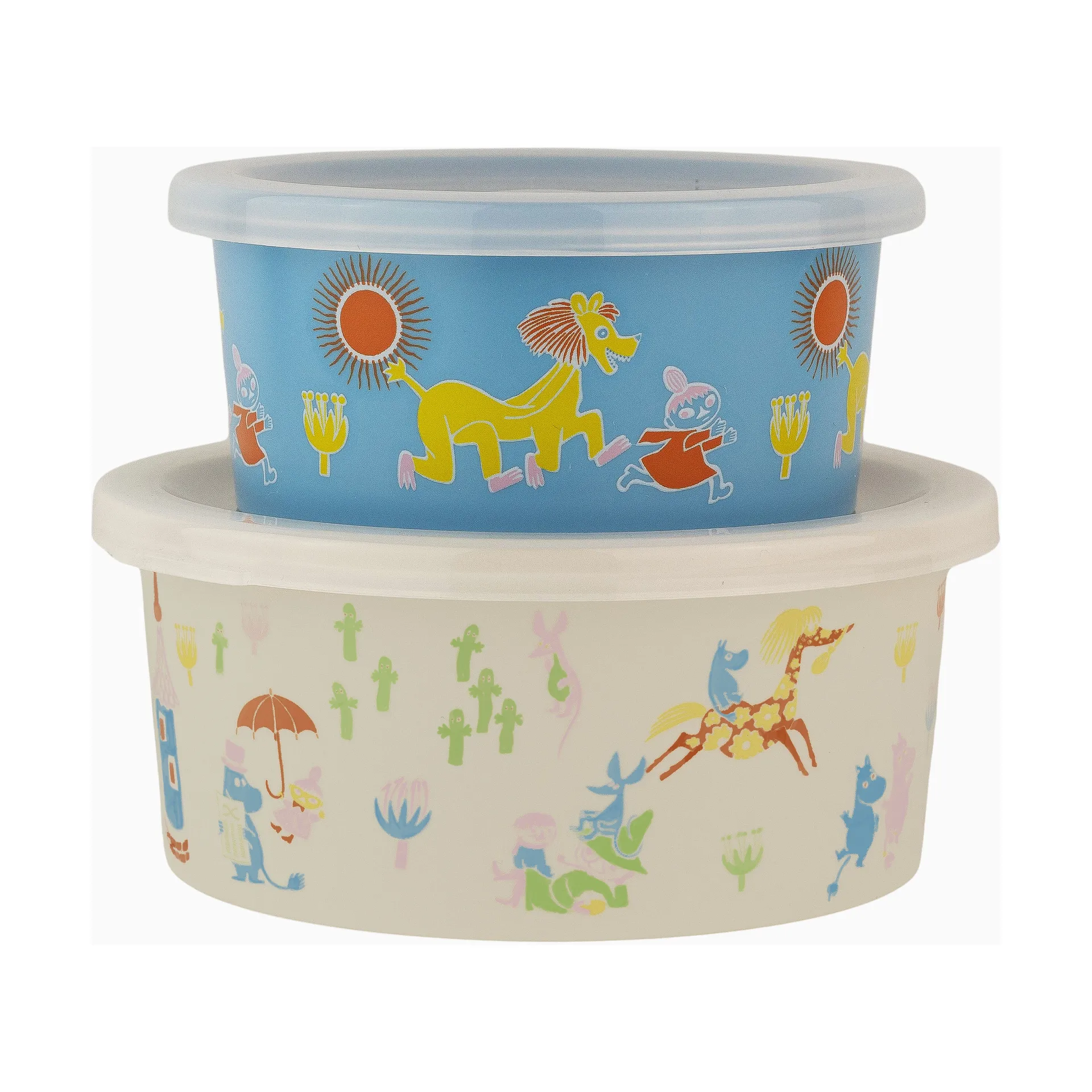 Mumin 80 fiambreras 2 piezas, Beige-azul Rätt Start