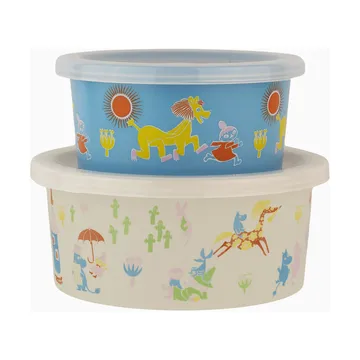 Mumin 80 fiambreras 2 piezas - Beige-azul - Rätt Start