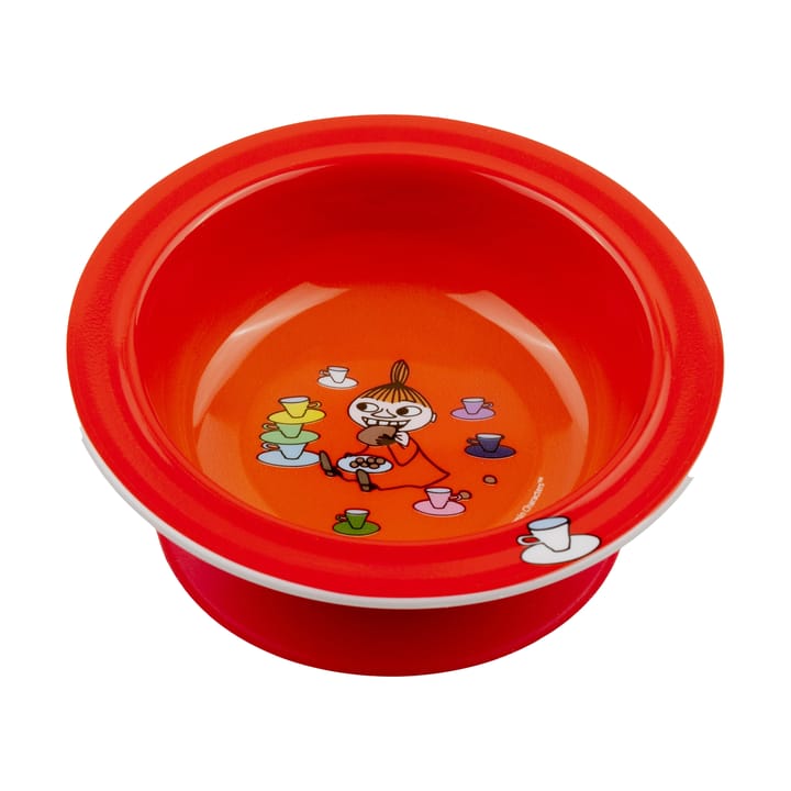 Mumin Lilla My plato con ventosa Ø15,5 cm - Rojo - Rätt Start