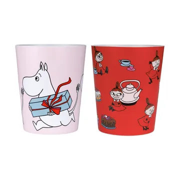 Mumin Lilla My taza térmica 20 cl, 2-pack - Rojo-rosa - Rätt Start