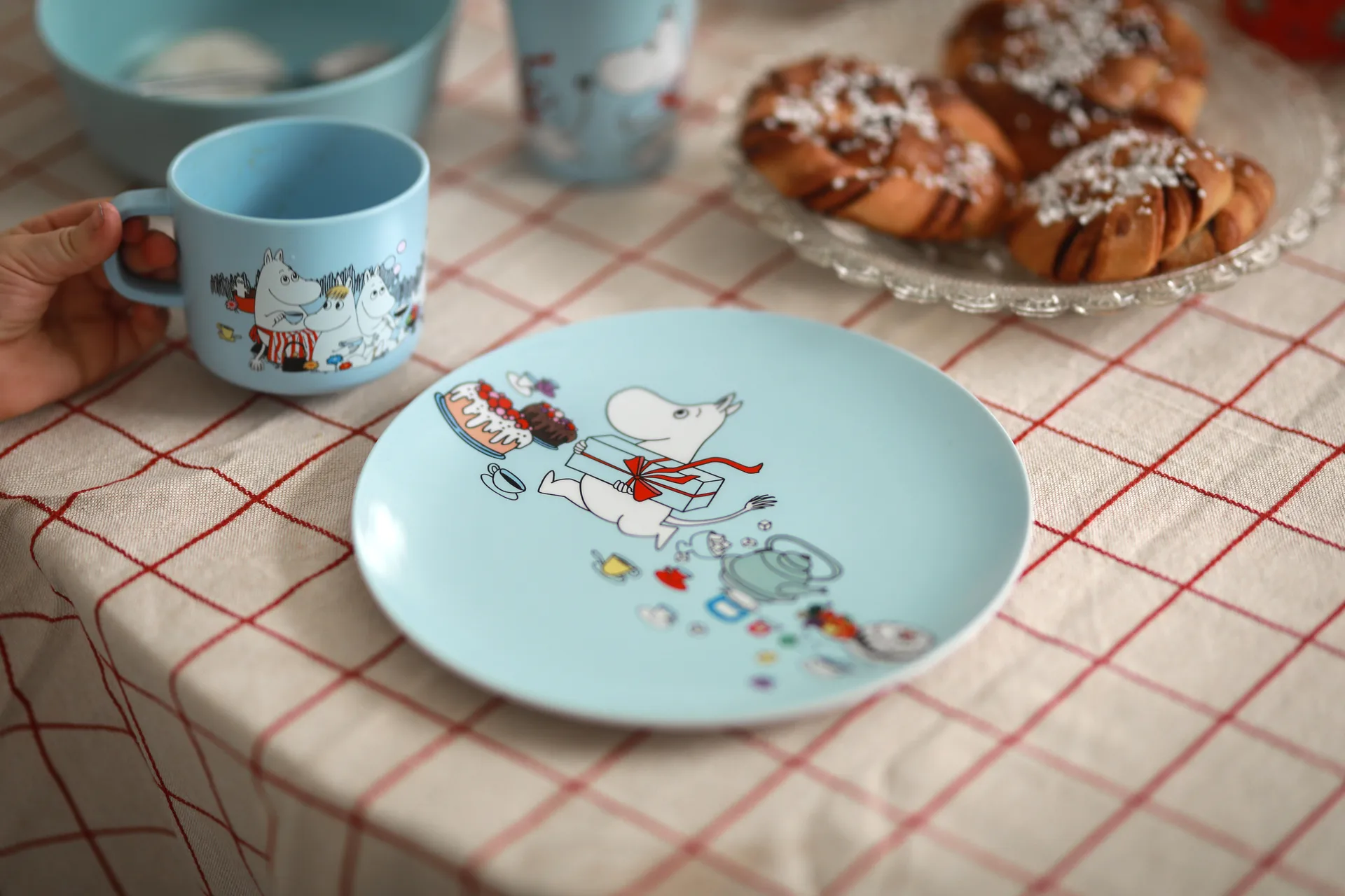 Mumin Picknick plato Ø19,5 cm, Azul claro Rätt Start