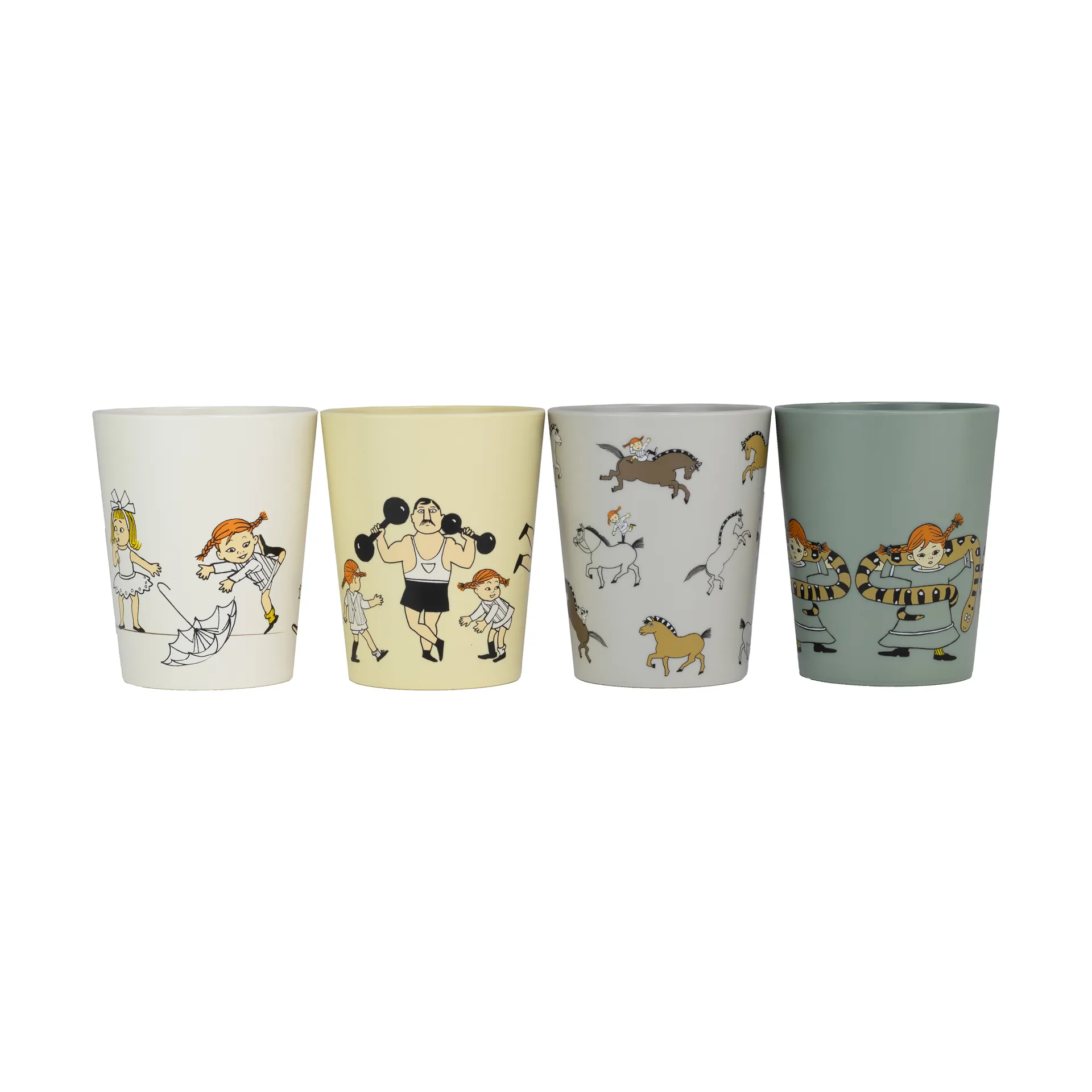 Set de 4 tazas de colección Pippi Cirkus 15 cl, Multi Rätt Start