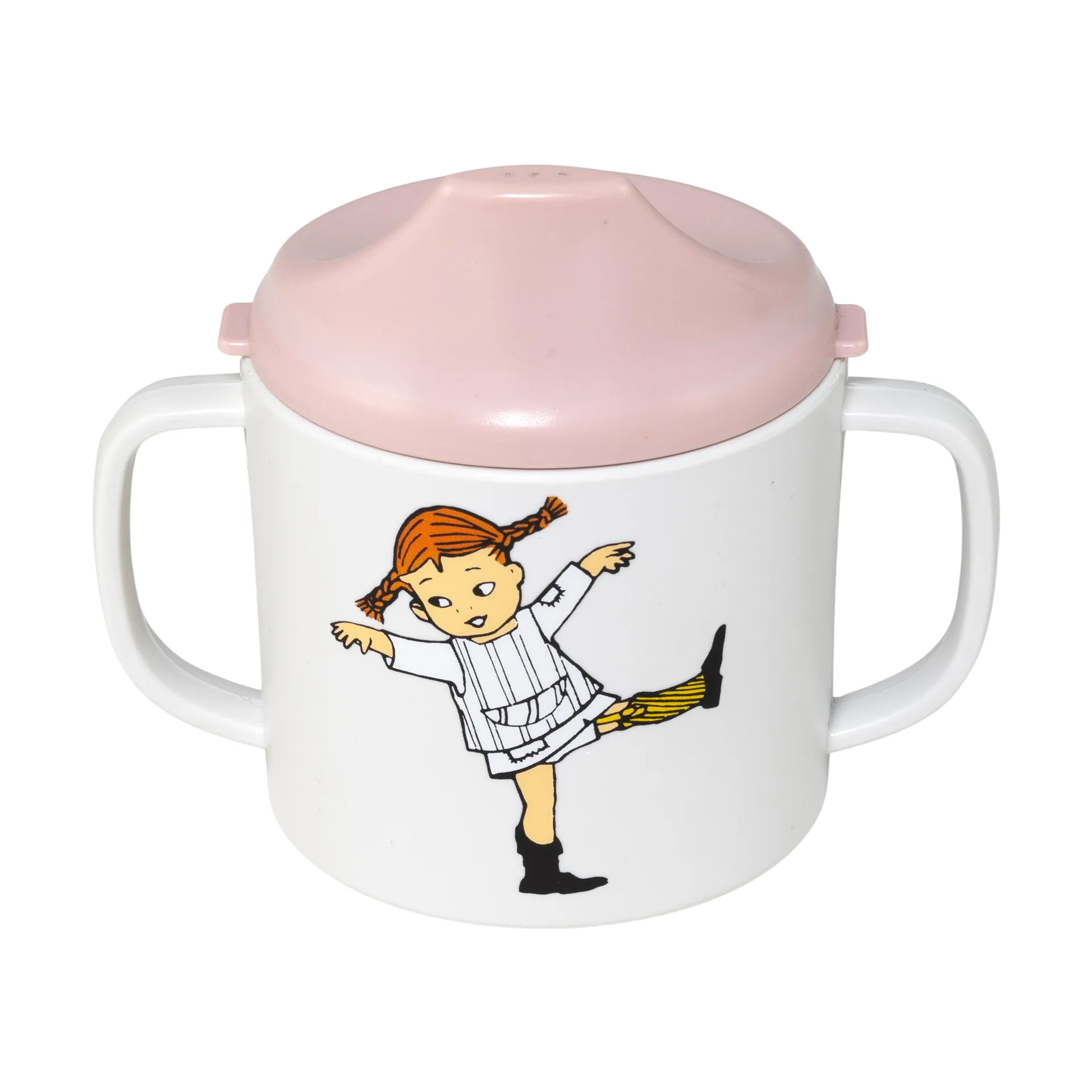 Taza con boquilla Pippi Cirkus 20 cl, Rosa Rätt Start