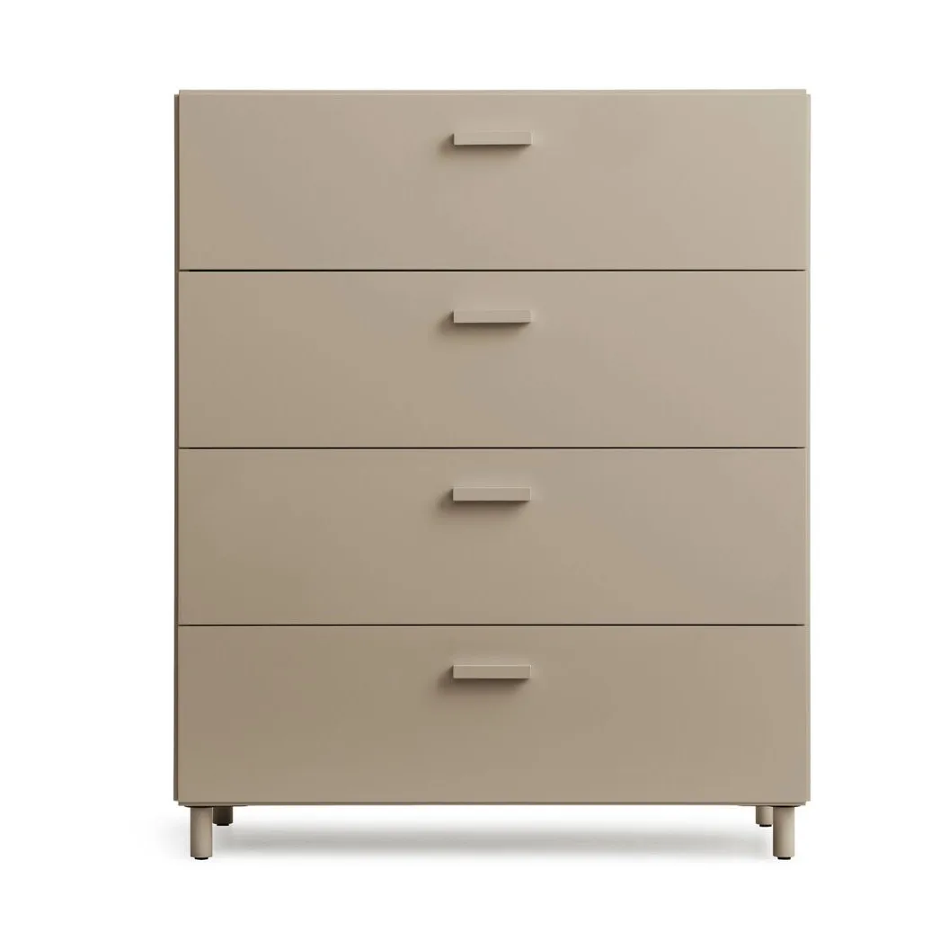 Cómoda ancha con patas Relief 82x92,2 cm beige,  Relief